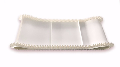 White PU skirt baffle conveyor belt