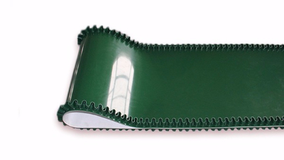 Green PVC skirt conveyor belt