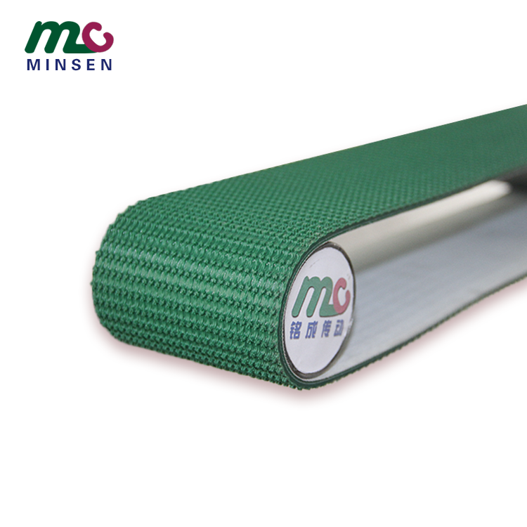 Dark green anti-skid PVC lawn conveyor belt