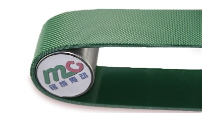 Green PVC diamond conveyor belt